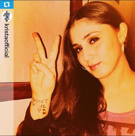 Don't Give Up movement participant