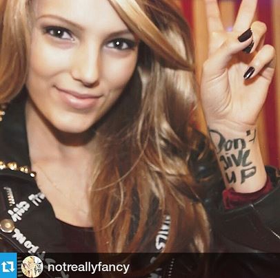 Don't Give Up movement participant